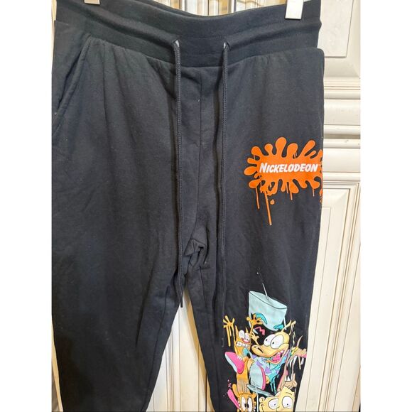 Nickelodeon Men's Family Portrait Drawstring Jogger Sweatpants Black Small - Picture 7 of 10